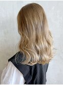 ブロンドベージュ_チェリーブラウンフェミニンロング_ba354693