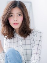 ドクターズ サロン ラブ(Dr's Salon LAB)&nbsp;かきあげ前髪ルーズカールの重めセミディg古河20代30代40代