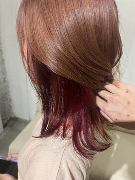 アオゾラヘアーカミノウラ(AOZORA HAIR kaminoura) インナーレッドバイオレット