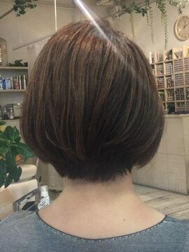 アシャ ヘアー ソリューション 神戸店(asha hair solution) 20代30代40代◆ふんわり丸みショートボブ/小顔カット/ミニボブ