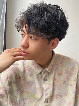 ツーダブルバイフィフス 西梅田店(WW.. by fifth) スパイラルパーマメンズマッシュセンターパートメンズパーマ梅田