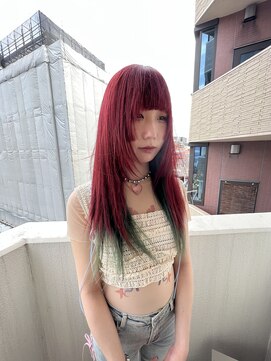 アレンヘアー 函館店(ALLEN hair) 【*姫カットレイヤーがトレンド*】RED×GREEN