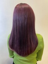 アンド アノン(and anon)&nbsp;ラベンダーアッシュ ハイトーン ストレート 小顔 暖色系カラー