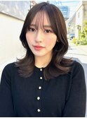 20代30代40代◎前髪パーマグレーベージュレイヤーロング黒髪