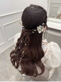 【ヘアメ】プリンセスヘア＊リボンハーフアップ＊新井