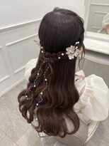 【ヘアメ】プリンセスヘア＊リボンハーフアップ＊新井