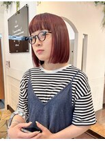 ココロクレド(COCOLO credo) あごラインボブ × ピレンジカラー