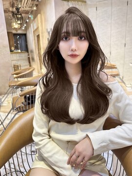 ロンドローズ 名古屋(Lond damaskRose) ブリーチ 学割 オリーブベージュ レイヤーカット リタッチ9＊