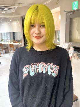 テトラ バイ ネオリーブ 横浜西口店(tetra by neolive) ウルフカット ブリーチ ダブルカラー 横浜