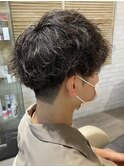メンズカットツイストスパイラルパーマニュアンスパーマショート