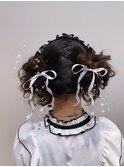 お団子ツイン♪パールガーランド