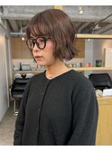 イメチェン/ホワイトブロンド/外ハネボブ/美髪/勾当台公園