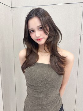 ジーナ 名駅(XENA.) 【haru】ミディアムレイヤーハッシュカット/韓国ヘア/グレージュ