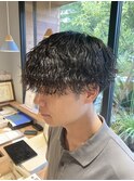 波巻きパーマ
