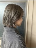 大人可愛い大人美人くすみカラーアッシュグレーベージュ