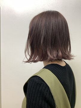 オルクドゥ(Orque deux) 大人可愛い20代30代韓国風切りっぱなし小顔ボブ艶カラー