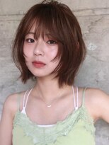 サイン 渋谷(SIGN)&nbsp;20代/透明感カラー/グレージュ/タッセルボブ/レイヤーボブ