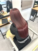 ブリーチ無しレッド【髪質改善カラー】