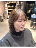 オンブレグレージュオリーブベージュくびれミディ大人美人