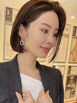 アミー 駒澤(Ammy komazawa)&nbsp;#切りっぱなしボブ #前下りボブ #透明感カラー #白髪染め