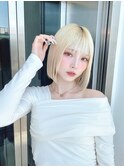 ☆ミニマルボブ×抜きっぱなしブロンド×髪質改善×ヘイリーボブ