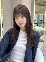 ロンドシエル 横浜(Lond ciel)&nbsp;ミディアムレイヤーカット/レイヤー/顔周り/韓国/髪質改善/横浜