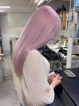 ベレーザ 渋谷(BELEZA) 17198全頭ブリーチダブルカラーバーガンディラベンダーパープル