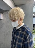 ブロンド ショートメンズ無造作