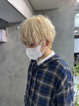 ヴェイン 渋谷(vain) ブロンド ショートメンズ無造作