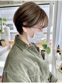 ミルクティーベージュシークレットハイライトマッシュショート