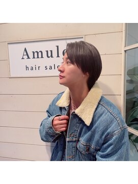 アミュレ ヘア サロン(Amule hair salon) メンズショートセンターパート伸ばし中髪型高崎翔太くん梅ヶ丘