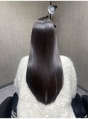 ブローいらずの乾かしただけでこのストレートオリジナル髪質改善