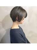 赤み除去!暗髪グレー×大人ショート!