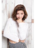 20代30代 大人かわいいモテ愛され編み込みひし形ボブ