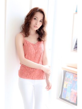 リアン(Lien) Lien☆波打ちウェーブ毛先パーマ×ナチュラルオレンジベージュ