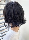 【Zina 渋谷】イメチェン毛先パーマ耳かけ×フォギーベージュ