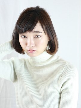 デイジー インデックスヘア 大島店(DAISY index hair) 小顔外内巻きミディアム☆ボブルフ☆20代30代40代ピンクベージュ