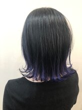 スイ ヘアー(SUI hair) 裾カラーブラックパープル