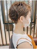 【横須賀中央　AGU】刈り上げハンサムショート　ショートパーマ