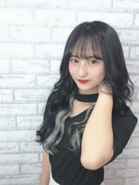 カルフール オハナ せんげん台西口店(Carrefour OHANA)&nbsp;インナーカラー/ホワイトベージュ/黒髪/コントラスト/ブリーチ