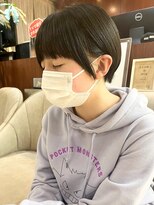 クオリス 上板橋店(QUALIS)&nbsp;耳かけショートヘア★黒髪 ボブ コンパクトショート 10代 後れ毛