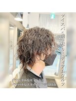 レジット メンズ ヘアサロン(LEGIT MEN's HAIR SALON)&nbsp;前上がりミディアムウルフ×ツイスパ