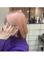 パーミル ヨコハマ(permille Yokohama)&nbsp;桜ピンク×インナーベージュブリーチカラーインナーカラー