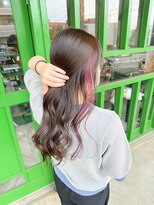 ネバーランド(NEVERLAND)&nbsp;ブラウン×ピンクの隠せるイヤリングカラー