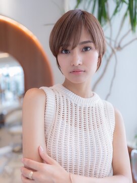 メゾンバイハバナ(maison by HAVANA) 20代30代大人かわいい斜めバングデザインカラーシルキーベージュ