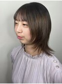 ショートウルフカットミディアムウルフ顔まわりレイヤーカット