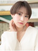 小顔透けバングナチュラルマッシュショートh3川口20代30代40代