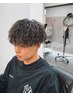 メンズカット＋ホワイトハイライト（メッシュ）