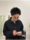 ピンパーマ×スパイキーショート