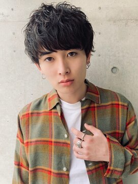 メンズヘアトーキョー(MEN'S HAIR TOKYO) フェザーマッシュ/くせ毛風パーマ/ショートレイヤー/黒髪